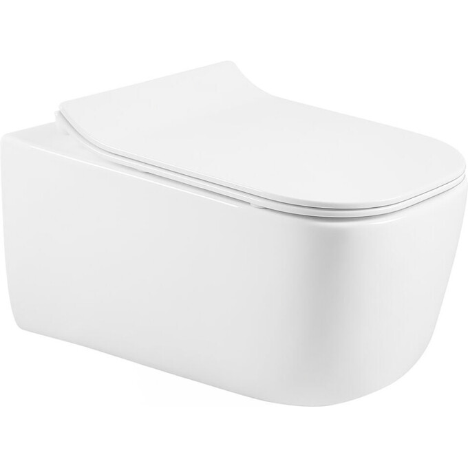 Комплект унитаз с инсталляцией 3 в 1: подвесной унитаз с сиденьем Volle Hippo Rimless 13-44-202 + инсталляция Imprese I-Frame i9120C + клавиша смыва Imprese i5900C, фото 2