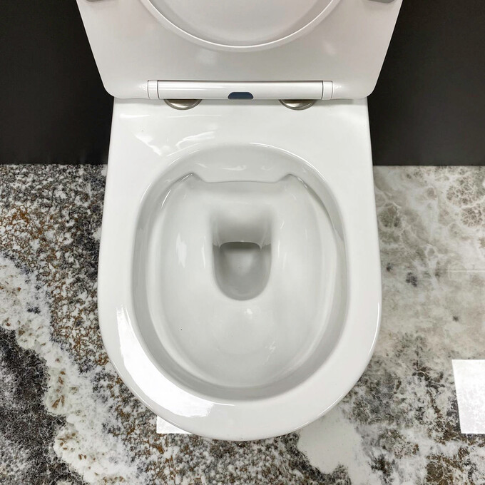 Безободковый подвесной унитаз VBI Vulcano M White Glossy VBI-020420 (белый глянцевый, с сиденьем), фото 3