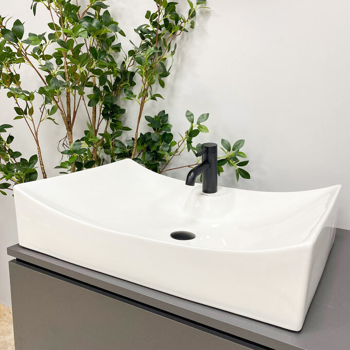Умивальник VBI Viareggio L White Glossy VBI-016203 (67x46 см, білий глянсовий), Доступні розміри: 67 x 46, фото , изображение 2