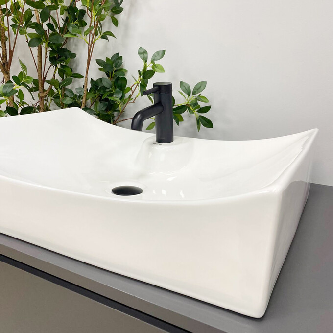 Умивальник VBI Viareggio L White Glossy VBI-016203 (67x46 см, білий глянсовий), Доступні розміри: 67 x 46, фото , изображение 4
