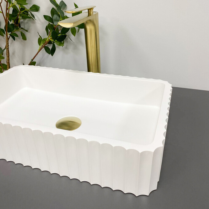 Умивальник VBI Florentia White Matt VBI-015000 (49x30 см, білий матовий), Колір виробника: білий матовий, фото , изображение 5