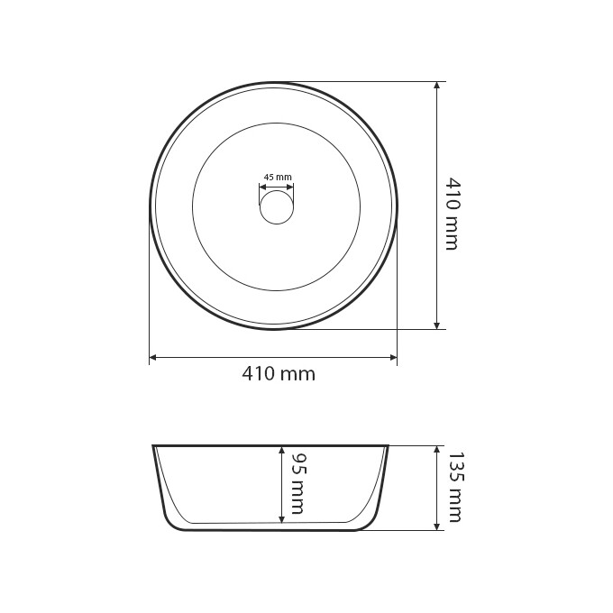 Умивальник VBI Larino White Glossy VBI-012621 (41 см, білий глянсовий, чаша), фото , изображение 5