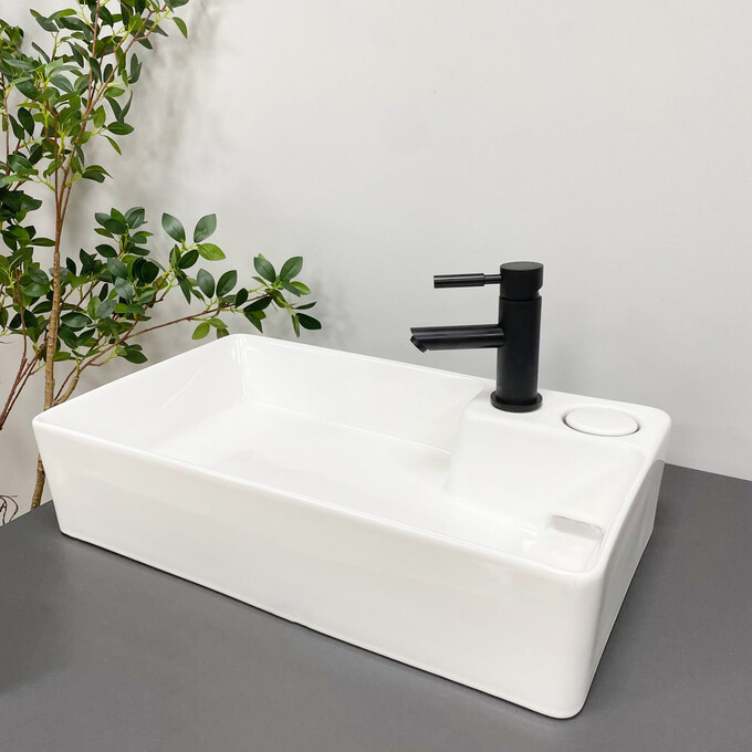 Умивальник VBI Altamura M White VBI-016001 (60x35 см, білий глянсовий), Доступні розміри: 60 x 35, Колір виробника: білий глянець, фото , изображение 2