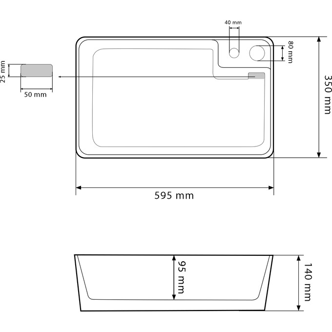 Умивальник VBI Altamura M White VBI-016001 (60x35 см, білий глянсовий), Доступні розміри: 60 x 35, Колір виробника: білий глянець, фото , изображение 6