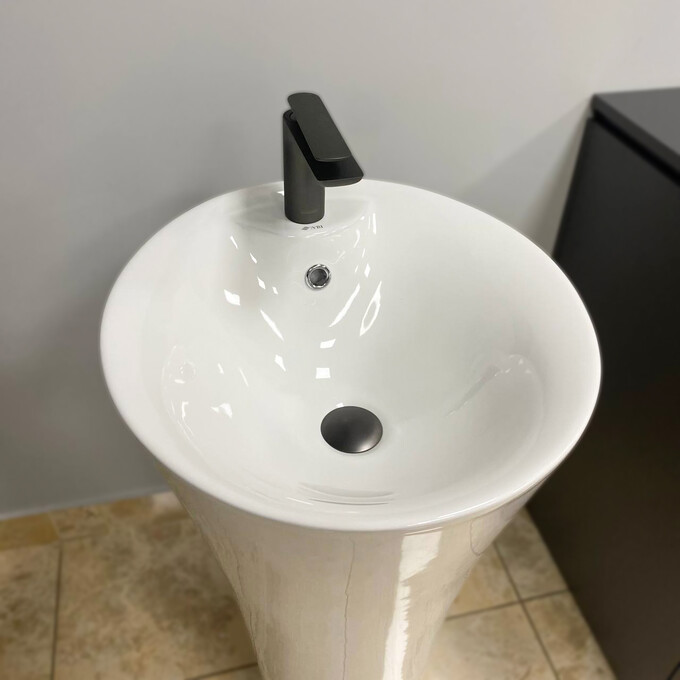 Умивальник VBI Varsi White Glossy VBI-019016 (46 см, білий глянсовий, підлоговий), фото , изображение 2