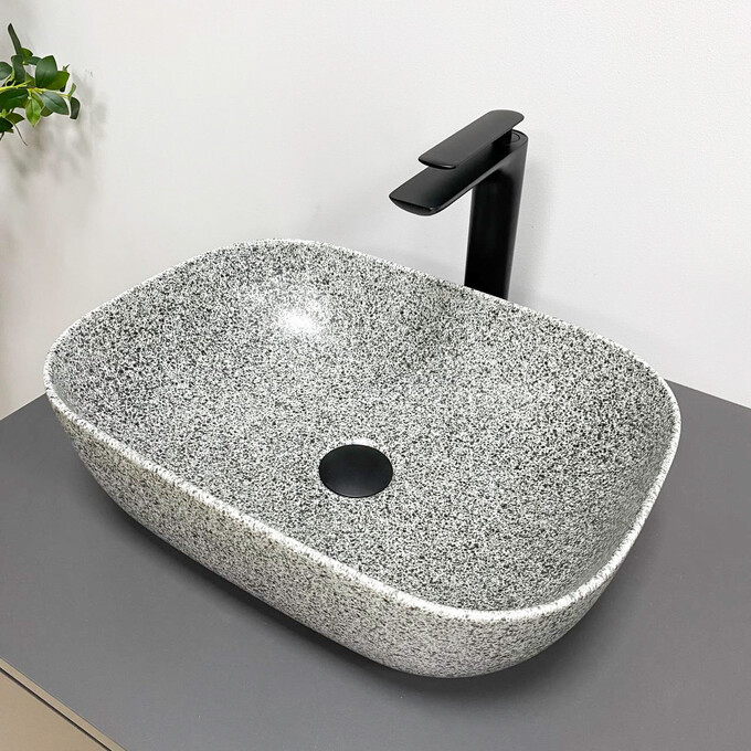 Умивальник VBI Ravenna Space Grey Matt VBI-011222 (46x33 см, космос сірий матовий, чаша), Доступні розміри: 45 x 32, Колір виробника: космос сірий матовий, фото 