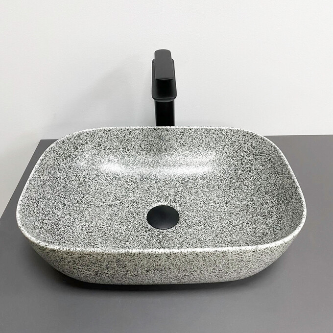 Умивальник VBI Ravenna Space Grey Matt VBI-011222 (46x33 см, космос сірий матовий, чаша), Доступні розміри: 45 x 32, Колір виробника: космос сірий матовий, фото , изображение 2