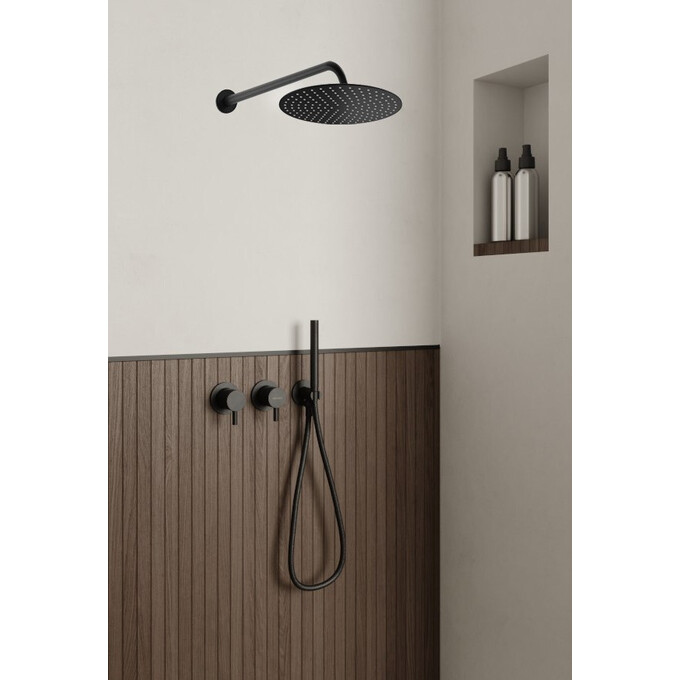 Душевая система Kohlman Axel Black KPL-QW260AB25 (черная, скрытого монтажа), Цвет производителя: черный, фото 2