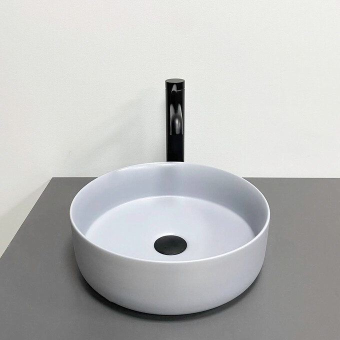 Умивальник VBI Prato Light Grey Matt VBI-011413 (36 см, світло-сірий матовий, чаша), Доступні розміри: 36 x 36, Колір виробника: світло-сірий матовий, фото , изображение 2