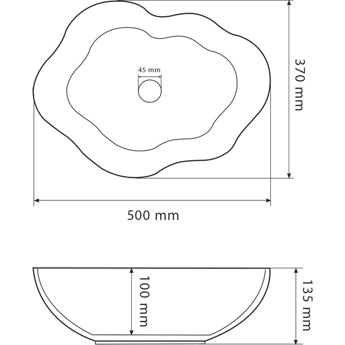 Умивальник VBI Faleria Carrara Glossy VBI-016700 (50x37 см, мармур глянсовий, чаша), фото , изображение 4