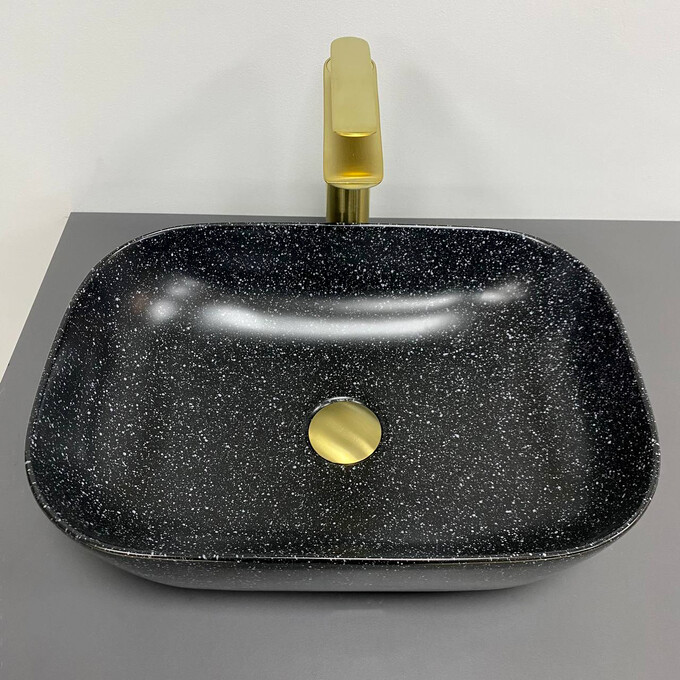Умывальник VBI Ravenna Space Black Matt VBI-011221 (46x33 см, космос черный матовый, чаша), Доступные размеры: 45 x 32, Цвет производителя: космос черный матовый, фото 2
