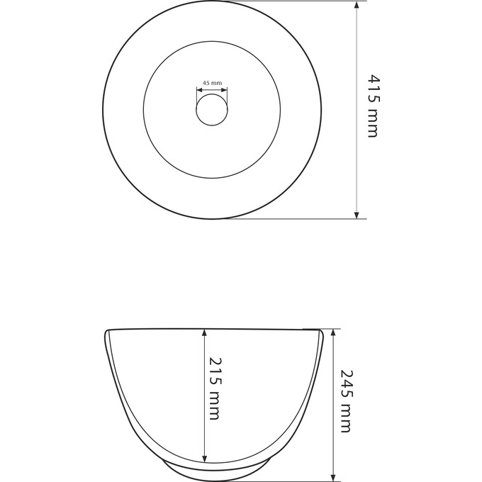 Умивальник VBI Lerici White Glossy VBI-016601 (42 см, білий глянсовий, чаша), фото , изображение 4
