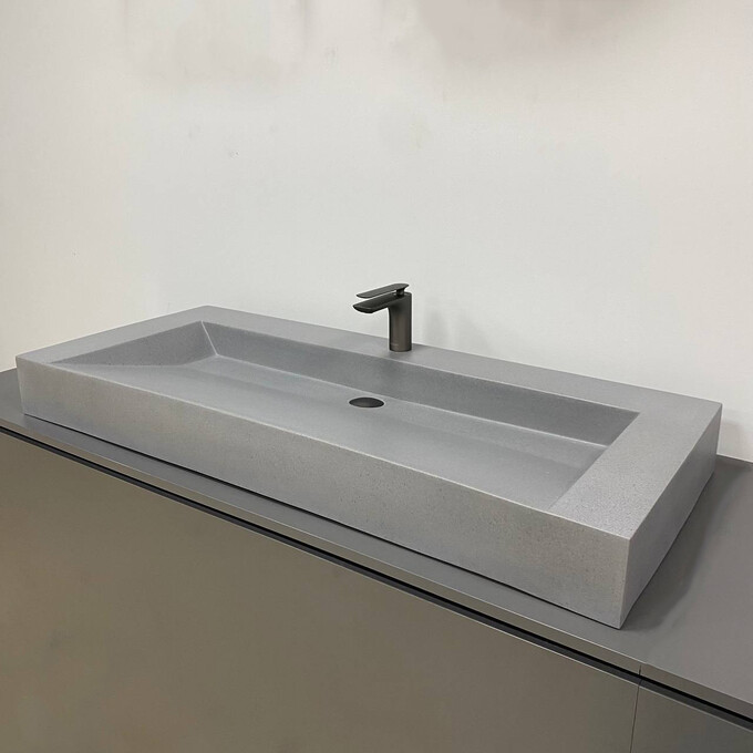 Умивальник VBI Vieste 120 Grey Matt VBI-016803 (120x49 см, сірий матовий), Доступні розміри: 120 x 49, Колір виробника: сірий матовий, фото 