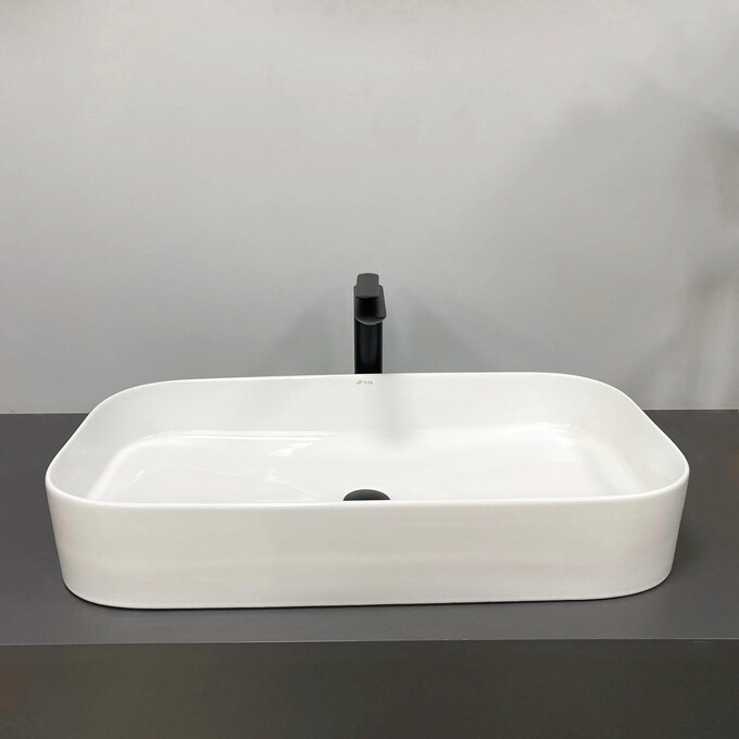 Умивальник VBI Vestone 75 White Glossy VBI-017003 (75x39 см, білий глянсовий), Доступні розміри: 75 x 39, Колір виробника: білий глянець, фото , изображение 3