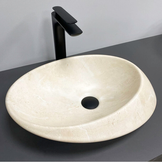 Умивальник VBI Rotello Ivory Matt VBI-017102 (51x37 см, слонова кістка матова, чаша), Доступні розміри: 51 x 37, Колір виробника: слонова кістка матова, фото 