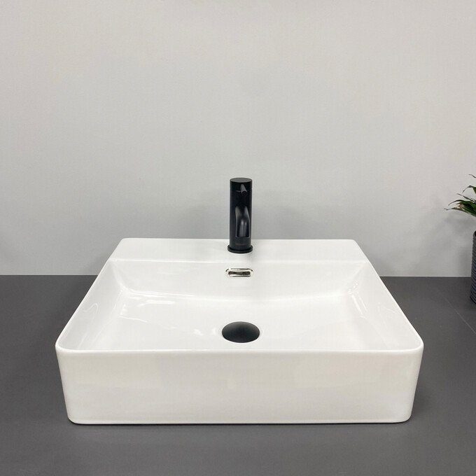 Умивальник VBI Bitonto White Glossy VBI-015700 (50x42 см, білий глянсовий), Доступні розміри: 50 x 42, фото , изображение 2