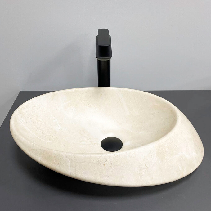 Умивальник VBI Rotello Ivory Matt VBI-017102 (51x37 см, слонова кістка матова, чаша), Доступні розміри: 51 x 37, Колір виробника: слонова кістка матова, фото , изображение 4