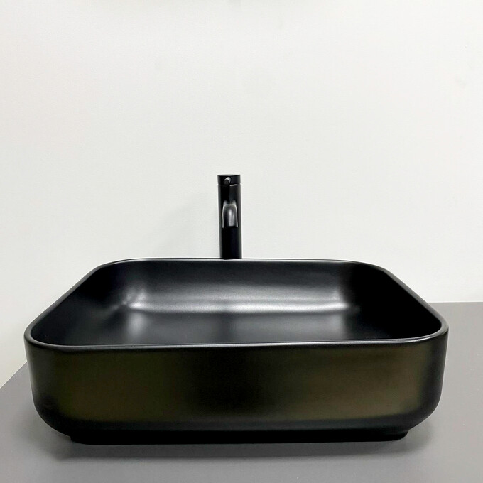 Умывальник VBI Palermo Black Matt VBI-012310 (50x39 см, черный матовый, чаша), Доступные размеры: 50 x 39, Цвет производителя: черный матовый, фото 3