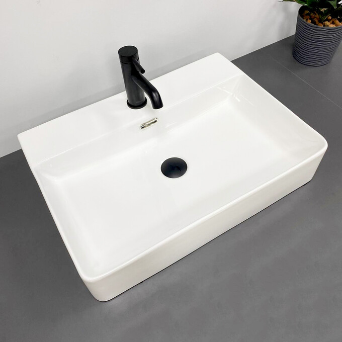 Умивальник VBI Bitonto M White VBI-015701 (60x43 см, білий глянсовий), Доступні розміри: 60 x 43, фото 