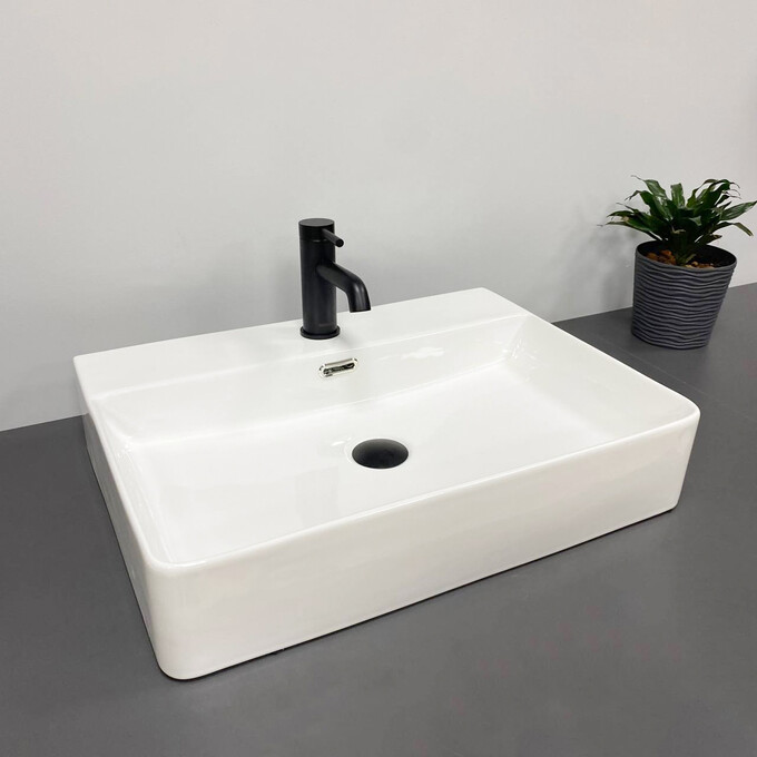 Умивальник VBI Bitonto M White VBI-015701 (60x43 см, білий глянсовий), Доступні розміри: 60 x 43, фото , изображение 2