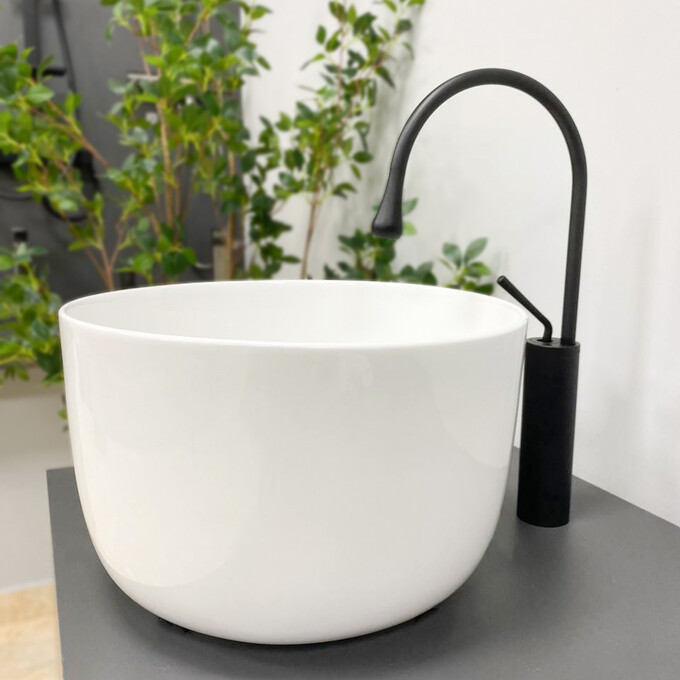 Умивальник VBI Rossano White Glossy VBI-016606 (39 см, білий глянсовий, чаша), фото , изображение 2