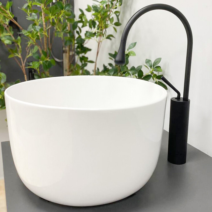 Умивальник VBI Rossano White Glossy VBI-016606 (39 см, білий глянсовий, чаша), фото , изображение 4