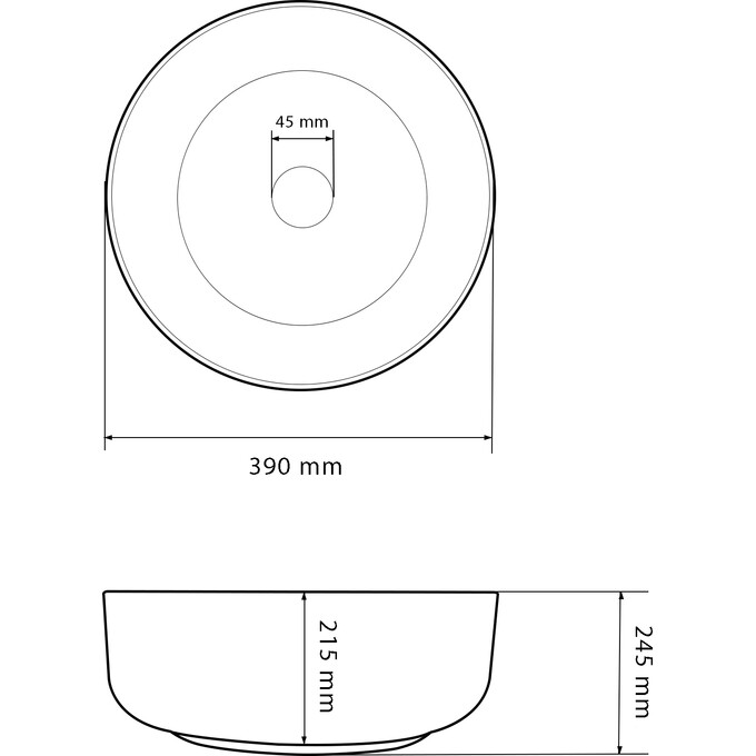 Умивальник VBI Rossano White Glossy VBI-016606 (39 см, білий глянсовий, чаша), фото , изображение 5