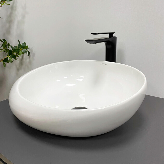 Умивальник VBI Riccia White Glossy VBI-017200 (51x41 см, білий глянсовий, чаша), Доступні розміри: 51 x 41, Колір виробника: білий глянець, фото , изображение 3