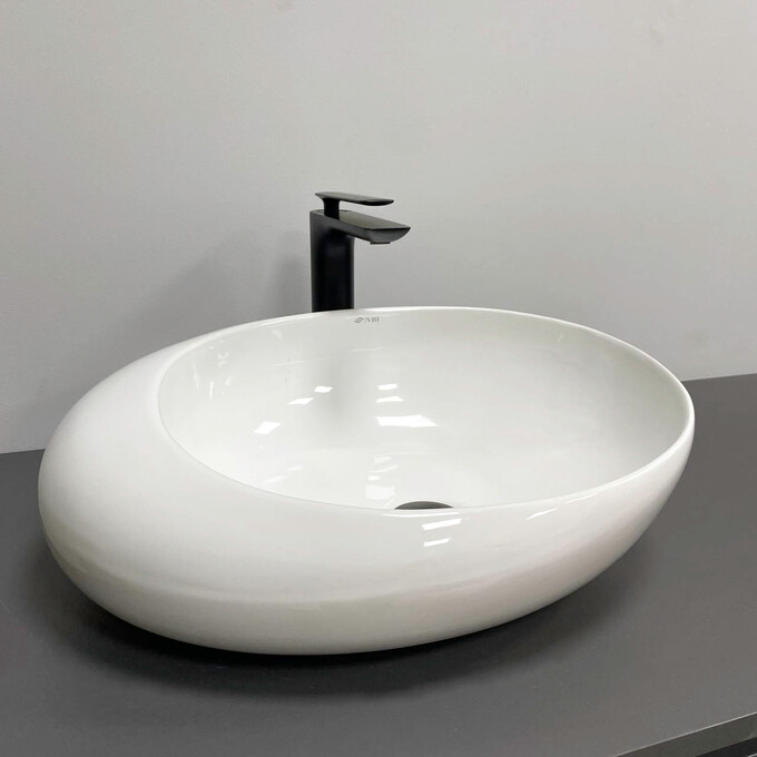 Умивальник VBI Riccia White Glossy VBI-017200 (51x41 см, білий глянсовий, чаша), Доступні розміри: 51 x 41, Колір виробника: білий глянець, фото , изображение 4