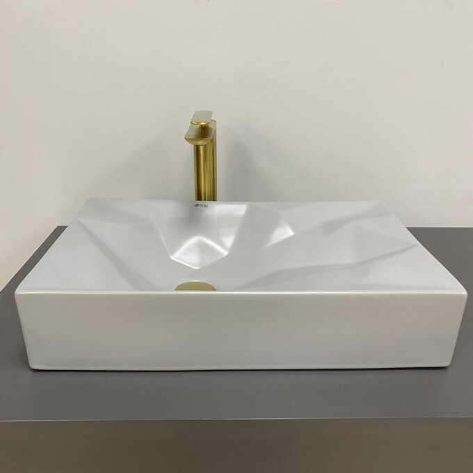 Умивальник VBI Troia M Grey Matt VBI-016401 (56x36 см, сірий матовий), Доступні розміри: 56 x 36, Колір виробника: сірий матовий, фото , изображение 2