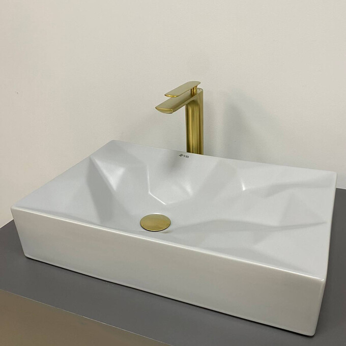 Умивальник VBI Troia M Grey Matt VBI-016401 (56x36 см, сірий матовий), Доступні розміри: 56 x 36, Колір виробника: сірий матовий, фото , изображение 3