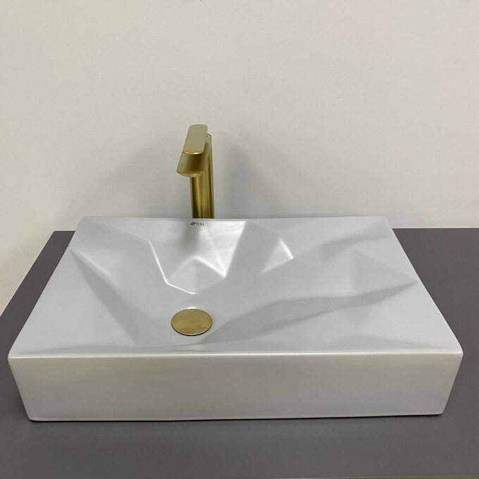 Умивальник VBI Troia M Grey Matt VBI-016401 (56x36 см, сірий матовий), Доступні розміри: 56 x 36, Колір виробника: сірий матовий, фото , изображение 4