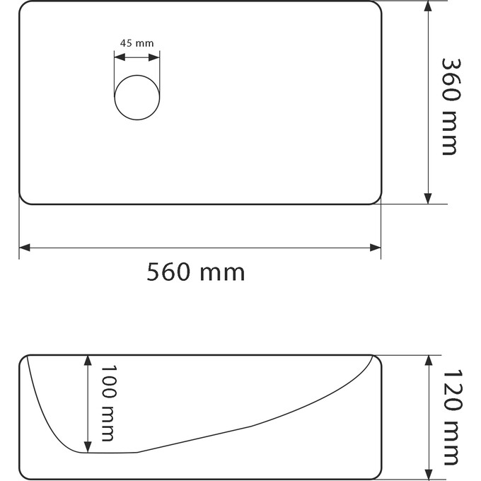 Умивальник VBI Troia M Grey Matt VBI-016401 (56x36 см, сірий матовий), Доступні розміри: 56 x 36, Колір виробника: сірий матовий, фото , изображение 5