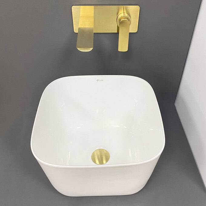 Умивальник VBI Demonte White Glossy VBI-016602 (36x37 см, білий глянсовий, чаша), фото 