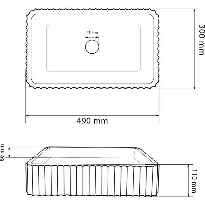 Умивальник VBI Florentia Grey Matt VBI-015002 (49x30 см, сірий матовий), Колір виробника: сірий матовий, фото , изображение 5