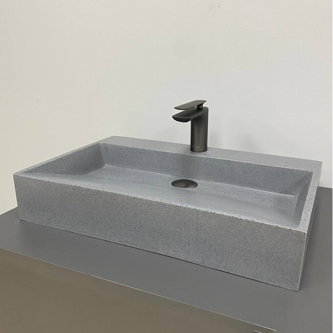 Умивальник VBI Vieste 60 Grey Matt VBI-016800 (60x38 см, сірий матовий), Доступні розміри: 60 x 38, Колір виробника: сірий матовий, фото , изображение 3