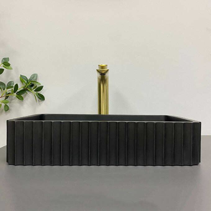 Умивальник VBI Florentia Black Matt VBI-015001 (49x30 см, чорний матовий), Колір виробника: чорний матовий, фото , изображение 3