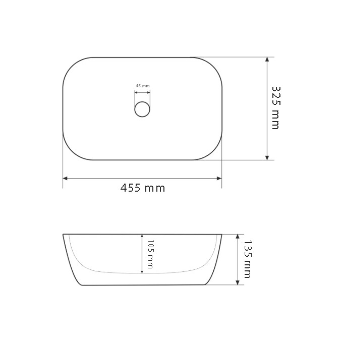 Умывальник VBI Ravenna Brown Onyx Glossy VBI-011223 (45x32 см, коричневый оникс глянцевый, чаша), Доступные размеры: 45 x 32, Цвет производителя: коричневый оникс глянцевый, фото 4