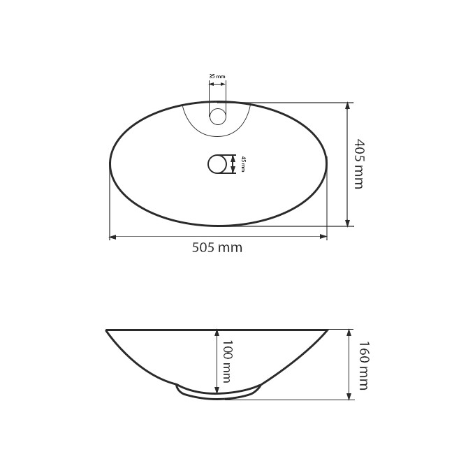 Умивальник VBI Carovilli S White Glossy VBI-015507 (51x41 см, білий глянсовий), Доступні розміри: 51 x 41, Колір виробника: білий глянець, фото , изображение 4