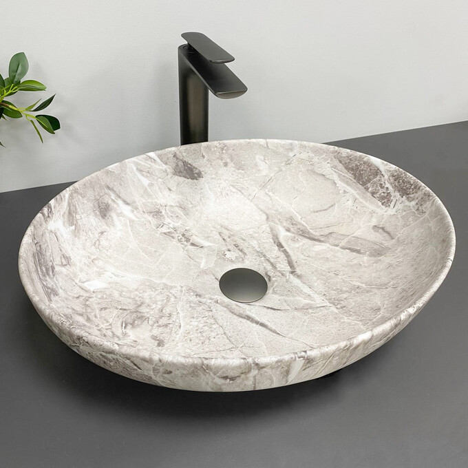 Умивальник VBI Livorno Stone Matt VBI-012611 (52x41 см, камінь матовий, чаша), фото , изображение 2