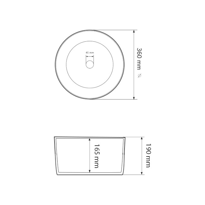Умивальник VBI Farini White Glossy VBI-016605 (36 см, білий глянсовий, чаша), фото , изображение 4