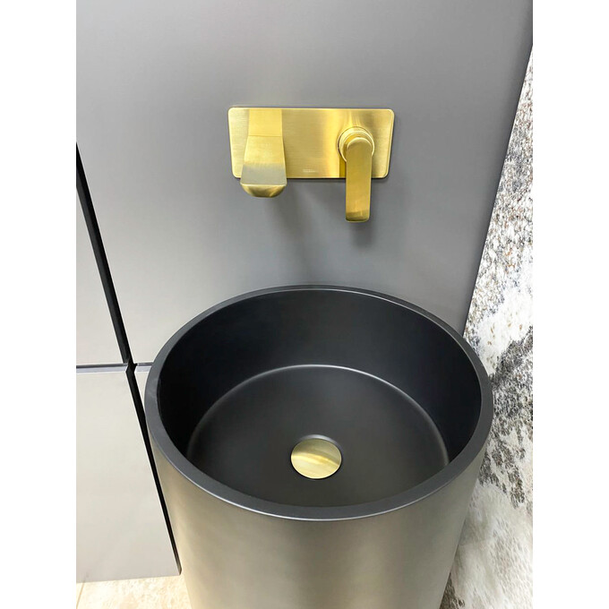 Умивальник VBI Catania Black Matt VBI-019021 (39 см, чорний матовий, підлоговий), Доступні розміри: 39 x 39, Колір виробника: чорний матовий, фото , изображение 2