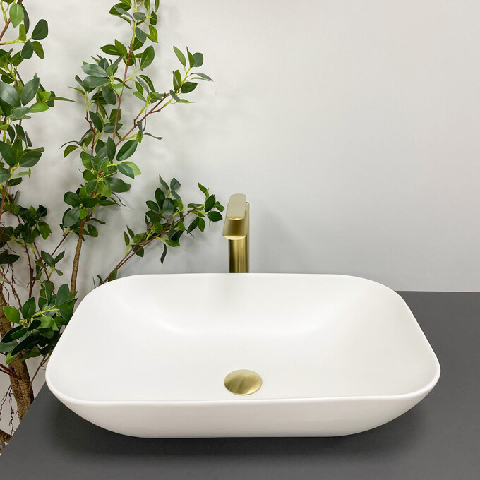 Умивальник VBI Avezzano White Matt VBI-014400 (58x36 см, білий матовий, чаша), Колір виробника: білий матовий, фото , изображение 3