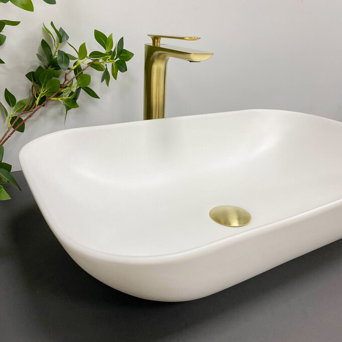 Умивальник VBI Avezzano White Matt VBI-014400 (58x36 см, білий матовий, чаша), Колір виробника: білий матовий, фото , изображение 4