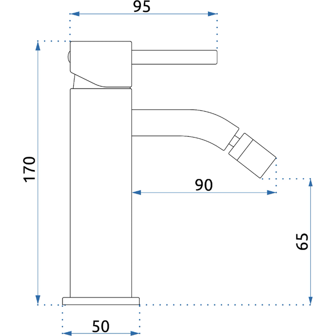 Смеситель для биде Rea Lungo Brushed Copper REA-B1116 (брашированный медный), фото 5