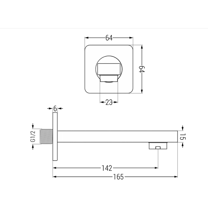 Змішувач прихованого монтажу з термостатом для ванни Rea Brito Chrome REA-P0801KPL-W (з лійкою та шлангом, внутрішня частина в комплекті), фото , изображение 5