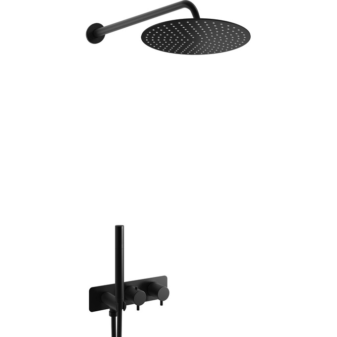 Душевая система Kohlman Axel Black KPL-QW265AB25 (черная, скрытого монтажа), Цвет производителя: черный, фото 