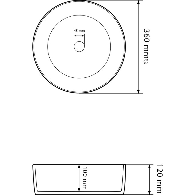 Умивальник VBI Prato White/Brush Silver VBI-011407 (36 см, білий глянсовий/брашований срібний, чаша), Доступні розміри: 36 x 36, Колір виробника: білий глянець, срібло, фото , изображение 5