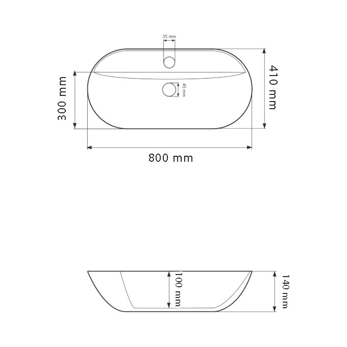 Умивальник VBI Terni M Travertine VBI-011804 (80x41 см, травертин), Доступні розміри: 80 x 40, Колір виробника: травертин, фото , изображение 5