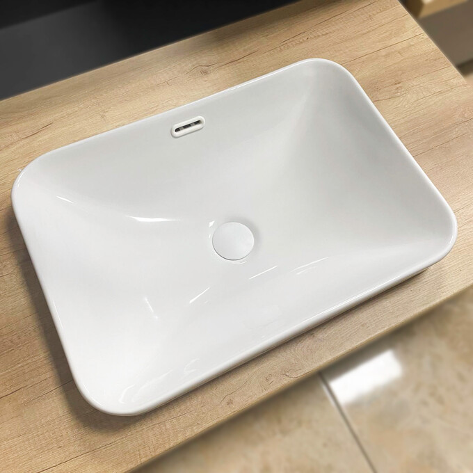 Умивальник VBI Bitritto S White Glossy VBI-018023 (52x36 см, білий глянсовий), Доступні розміри: 52 x 36, Колір виробника: білий глянець, фото , изображение 3